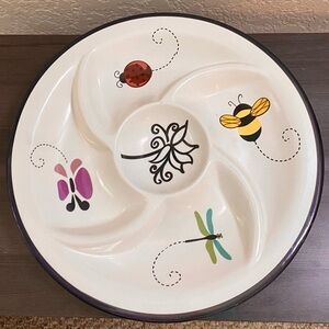 PAI Appetizer Chip Dip Lady Bug Butterfly Bumblebee DragonflyTray